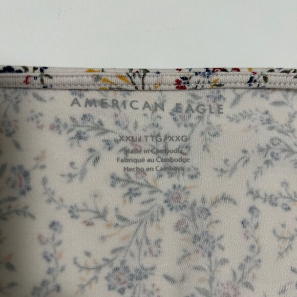 EUC American Eagle XXL Tie-Front Tank Top with Delicate Floral Pattern - Picture 8 of 13